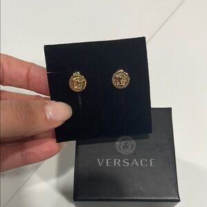 BNIB Versace Gold Medusa Earrings